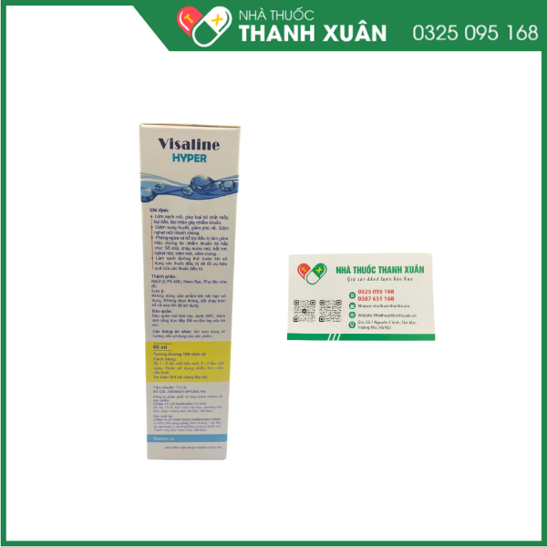 Dung dịch vệ sinh mũi Visaline Hyper làm sạch niêm mạc mũi và loại bỏ bụi bẩn